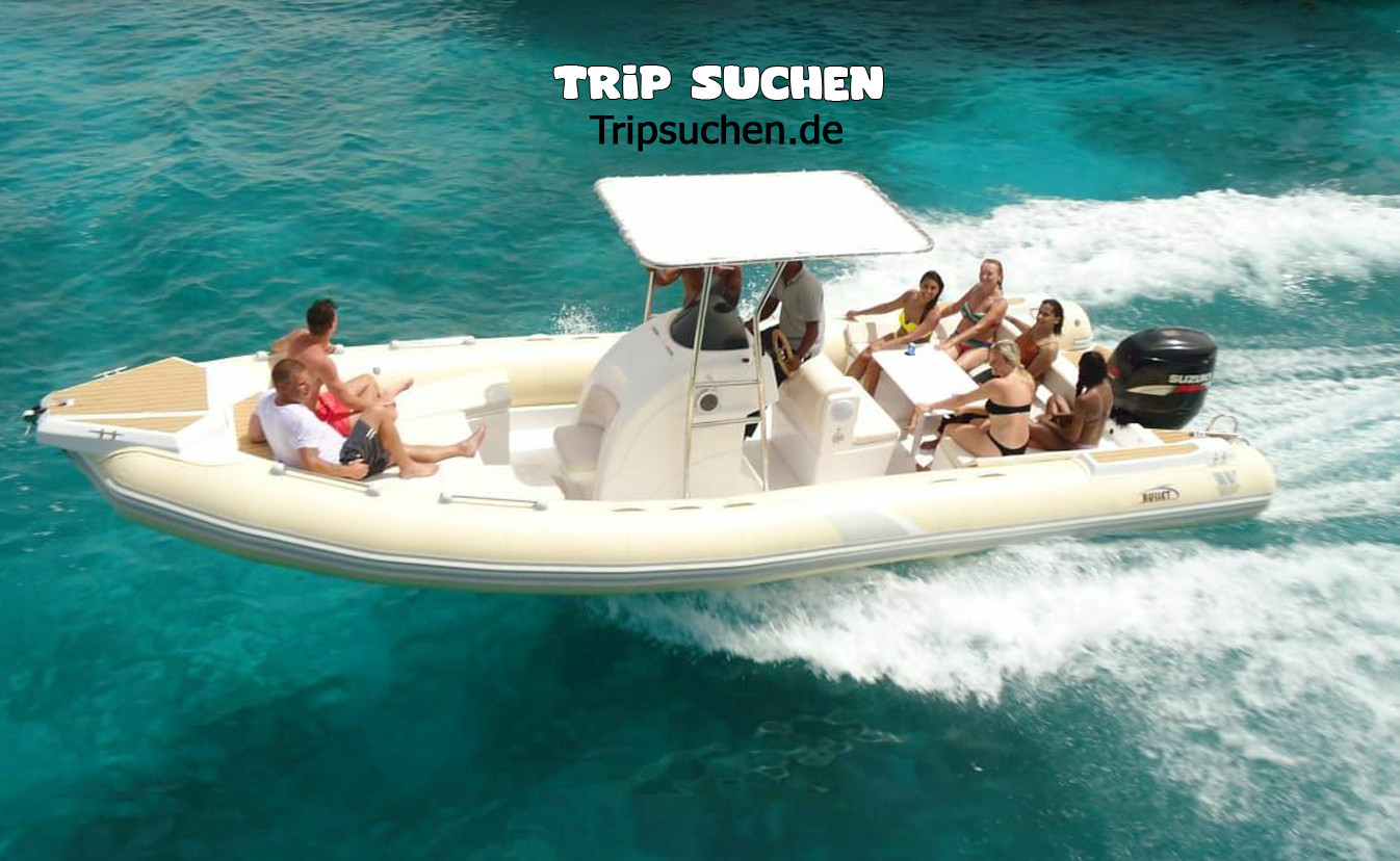 Insel Orange Bay mit Speedboot
